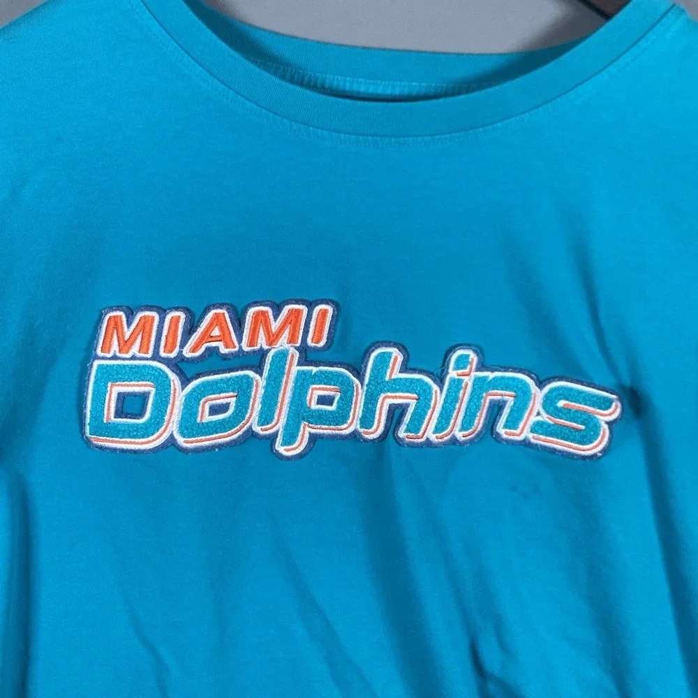 Miami‎ Dolphins Pro Standard Luxury Athletic Shirt Teal Blue Embroidered 2XL NFL